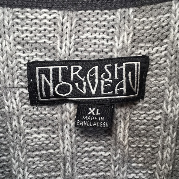 Trash Nouveau Grey Cardigan Sweater - Picture 2 of 7